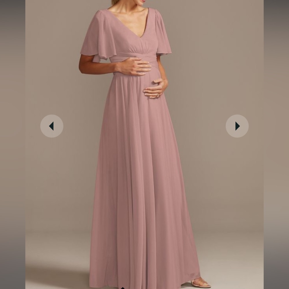 David’s Bridal Maternity Bridesmaid Dress. Dusty Sage size Large